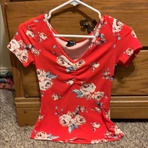 Rue 21 red short sleeve low top shirt